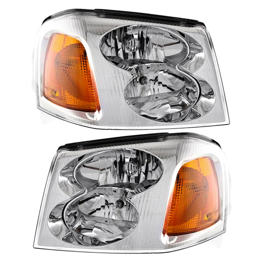 Headlights Headlamps Driver and Passenger Replacements for GMC Envoy Envoy XL Envoy XUV SUV 15866071 15866070 