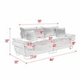 thumbnail image 7 of 84" Corduroy Sofa Sleeper Loveseat, Upholstered Deep Seat Couch with Pillows, Comfy 2-Seater Sofa for Bedroom Living Room Apartment Office, Green, 7 of 7