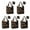 Black Halloween Pumpkin-1, variant on 5 Pack Foldable Shopping Bag,Black Halloween Pumpkin Faces Reusable Grocery Bags with Pockets,Large Reusable Tote Bags with Handles Waterproof & Lightweight