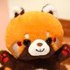thumbnail image 5 of Juguete de peluche de mapache para niños, almohada suave de animales esponjosos, Panda Rojo, vestido de Cosplay, muñeca de peluche, regalo de cumpleaños, 5 of 5