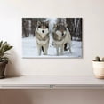 thumbnail image 2 of Elephant Stock Wolves In Langedrag Nature Park Wall Art - Horizontal Canvas Wall Art - Living Room Wall Decor - Animal Canvas - Brown And Gray Decor - 12" x 8", 2 of 8
