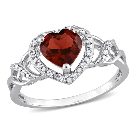 Everly Women's Garnet Sterling Silver Ring