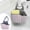 Pink, variant on Double Layer Hanging Sink Bag, Kitchen Soap and Sponge Organizer with Drain Holes, Over Faucet Caddy forBathroom and Kitchen Sink, Adjustable Strap forAny Faucet