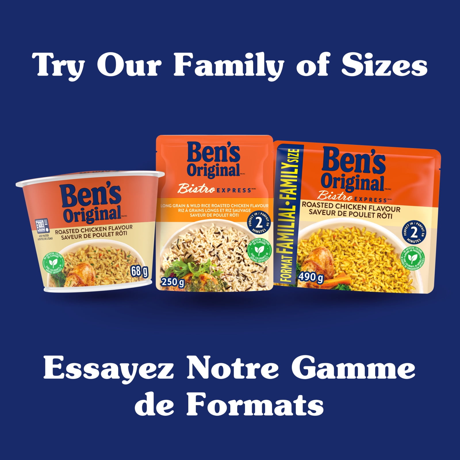 BEN'S ORIGINAL™ Roasted Chicken Flavour Rice Single Serve Cup, Snack or Side, Microwave in 3.5 Minutes, 68 g