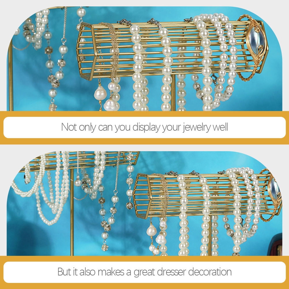 Worgeous Jewelry Stand Necklace Hanging Display Holder Bracelet Bangle Metal Organizer