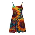 thumbnail image 5 of Nmnitkp Girl Dresses Cute Summer Sundress Boho Strap Casual Sleeveless Tiered Cami Dresses Multicolor,5 Years, 5 of 7