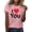 Z1 Pink, variant on Womens Valentine'S Day Shirts Fashion Short Sleeve Print Round Neck Daily Wear Ladies Clothing,Grey,3XL