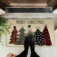 thumbnail image 5 of Merry Christmas Door Mat Outdoor for Front Door,Buffalo Plaid Christmas Tree Welcome Doormat,Winter Xmas Holiday Floor Rugs for Indoor Porch Entrance Farmhouse Decor 30" x 17", 5 of 6