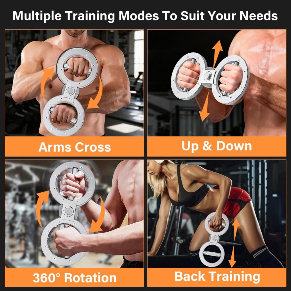 8 to 15 Pounds Adjustable Rotator Machine, Multifunctional Hand and Forearm Trainer, Forearm Exerciser for Gym Workouts, Rehabilitation, with Non-Slip Foam Handle