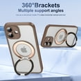 thumbnail image 5 of Allytechgroup for iPhone 16 Plus Case with Ring Holder Stand, Support Wireless Charging Slim Hard PC Soft TPU Anti Yellowing Shockproof Magnetic Back Cover Bumper for iPhone 16 Plus, Desertgold, 5 of 10