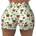 thumbnail image 2 of Lsque Cute Bear Pattern High Waisted Biker Shorts for Women-Tummy Control Fitness Athletic Workout Running Yoga Gym Shorts,Moisture-Wicking-Large, 2 of 9