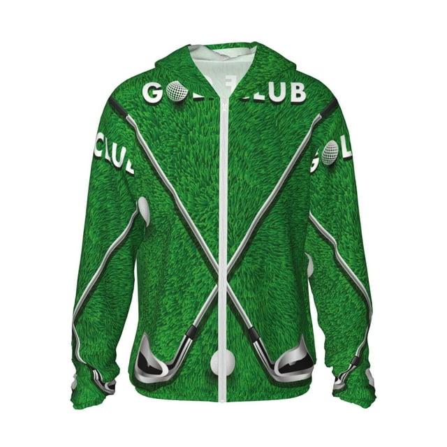 Balery Golf Sport Club Sudadera ligera de manga larga con capucha y protección solar UPF 50+ para hombre y mujer, ideal para pesca y running-Medium