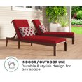 thumbnail image 5 of Textured Solid Scarlet Red Chaise Lounge Cushion, 5 of 6