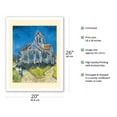 thumbnail image 2 of The Church at Auvers-Sur-Oise France - View from the Chevet - From an Original Color Painting by Vincent van Gogh c.1890 - Fine Art Matte Paper Print (Unframed) 20x26in, 2 of 4