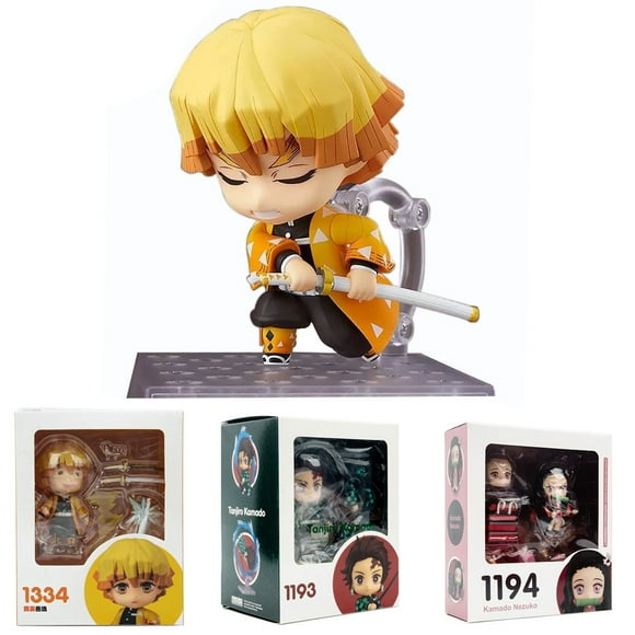 Demon Slayer Zenitsu Agatsuma 1334 Kamado Tanjirou 1193 Nezuko 1194 Q Version Action Figure Collectible Model Toy