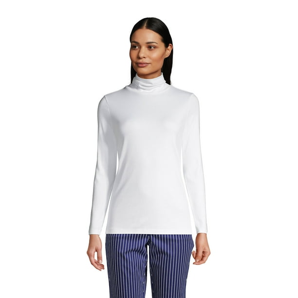 Lands' End Women's Supima Cotton Long Sleeve Turtleneck