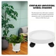 thumbnail image 3 of White Plastic Plant Bracket Stand with Wheels Tray for Pots Flower Potted Thicken, 3 of 6
