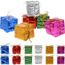 Athitqq 60 Mini Christmas Tree Gift Boxes Foil Wrapped Ornaments