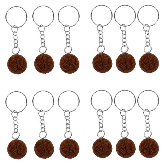 VERDANVERSE 12Pcs Keychain Souvenir Basketball Charm Coffee Resin For Party Favor