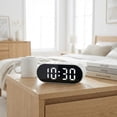 thumbnail image 6 of REGALWOVEN Compact Digital Alarm Clock, Small Size, Adjustable Volume, Dual Alarms, Ideal for Travel/Office White 4.1"L x 1.6"W x 1.6"H, 6 of 6