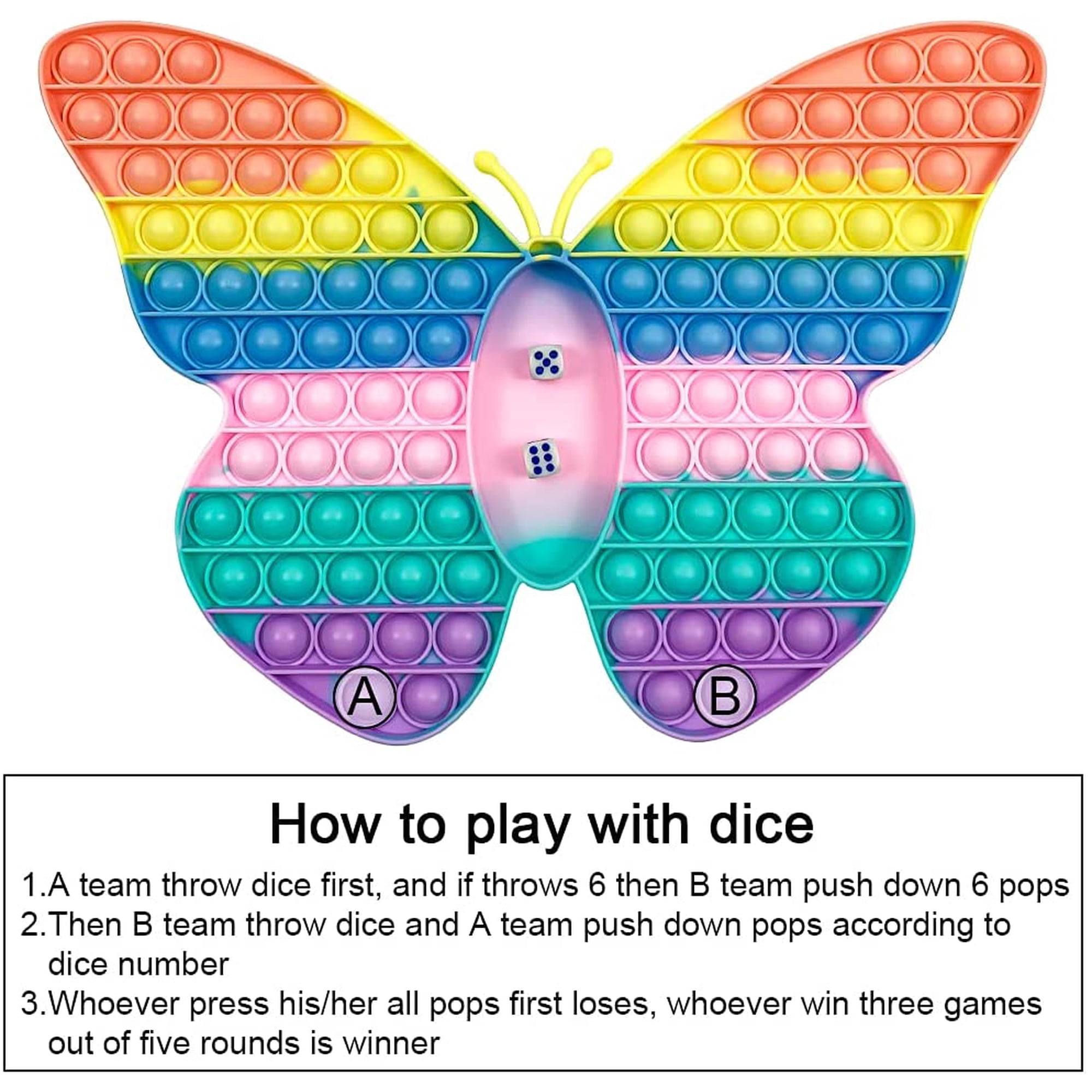 Big Pop Game Toy Rainbow Chess Board Push Bubble Popper Sensory Toys for  Parent Child Time Stress Relief to Play with Friends | Walmart Canada