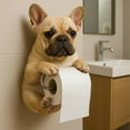 thumbnail image 1 of Support de Rouleau de Papier Hygiénique Imprimé 3D pour Chien, Support de Rangement en Forme d'Animal Adorable, Distributeur Mural Décoratif pour Salle de Bain Cuisine, 1 of 3