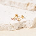 thumbnail image 5 of Tiny Marquise Pink CZ Push Pin Stud Earrings, 5 of 5