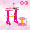 thumbnail image 4 of Costway 31 Key Kids Piano Keyboard Toy Toddler Musical Instrument w/ Microphone Pink, 4 of 10