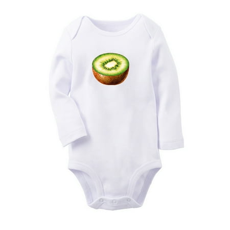 

Fruit Kiwi Image Print Cute Rompers Newborn Baby Unisex Bodysuits Infant Jumpsuits Toddler 0-12 Months Kids Long Sleeves Oufits (White 0-6 Months)