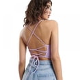 thumbnail image 3 of Crop Tops pour Femmes Aguichant Dos Nu Crop Top Noir, 3 of 8