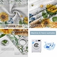 thumbnail image 4 of Sunflowers Blackout Curtains for Bedroom/Living Room, Thermal Insulated Kitchen Curtains, Floral Green Leaves Bees Watercolor Wooden Grommet Darkening Window Treatment Drapes 27.5"x39"x2, 4 of 8