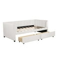 thumbnail image 6 of Aukfa Daybed with Storage Drawers, Twin Size Upholstered Bed Frame, Velvet, Beige, 6 of 8