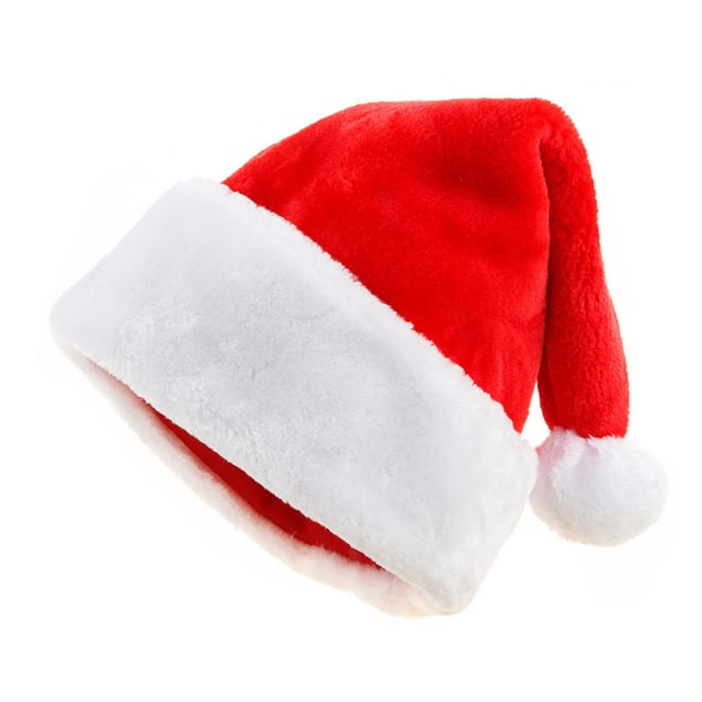 Nvzi gorros de Papá Noel, gorros navideños para adultos unisex, gorros navideños cómodos para fiestas navideñas, rojo D