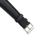 thumbnail image 6 of 20mm Black Genuine Lizard Silver-tone Buckle Watch Band, 6 of 6