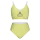 thumbnail image 3 of Conjunto de Bikini de Cintura Súper Alta para Mujeres con Cuello en V con Textura Ruched 2025 Traje de Baño de Playa de Verano, 3 of 7