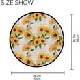 thumbnail image 4 of Vintage Sunflower Round Area Rug Floral Sunflower Non Slip Absorbent Comfort Round Rug Floor Carpet for Entryway Living Room Bedroom Sofa Home Decor, 36 inch, 4 of 7