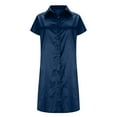 thumbnail image 6 of Fewfanhot Womens Summer Dresses Nightshirt for Women Button Down Nightgown Silk Short Sleeve Sleepshirt Notch Collar Sleepwear, 6 of 7