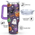 thumbnail image 3 of Halloween Pumpkin Insulated Tumblers Happy Halloween Pumpkin Coffee Travel Mug with Straw,Thermal with Lids for Hot and Cold Drinks for School Camping 40 oz Spooky Tumbler, 3 of 7