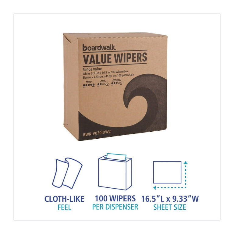 DRC Wipers, 9.33 x 16.5, White, 100 Dispenser Packs, 9 Dispenser Packs/Carton DRC Wipers, 9.33 x 16.5, White, 100 Dispenser Packs, 9 Dispenser Packs/Carton