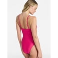 thumbnail image 3 of No Boundaries Essentials Scoop Neck One-Piece Swimsuit, Women’s XXS-XXL, 3 of 5