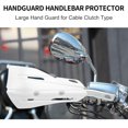 thumbnail image 2 of Unique Bargains 1 Set Universal Coffin Cut Large Motorcycle Handlebar Hand Guards Replacement White Plastic, 2 of 7