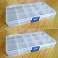 thumbnail image 1 of Utility 5 Colors 15 Grids Jewelry Nail Art Beads Tool Craft Adjustable Organizer Storage Box Case Holder, 1 of 6