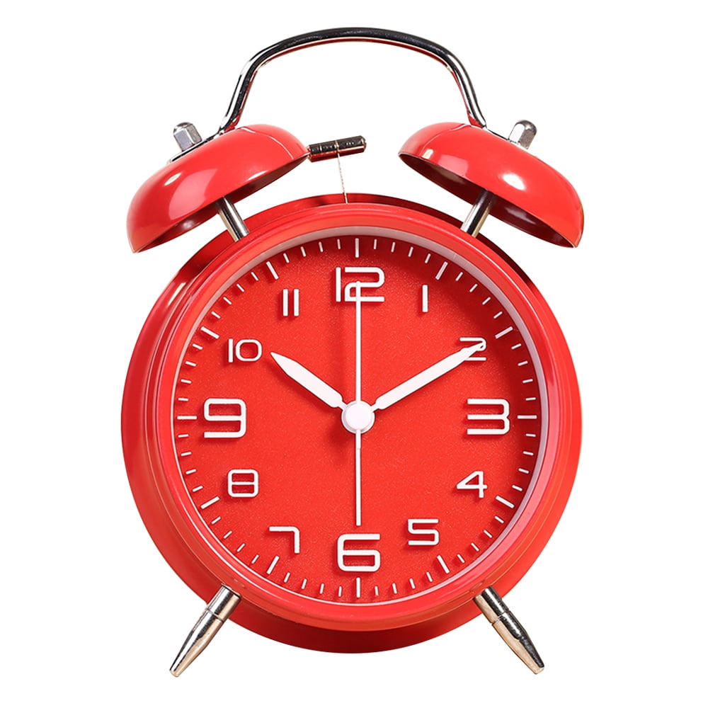 Analog Alarm Clock Silent NonTicking Quartz Battery Operated Extra