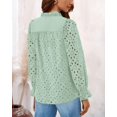 thumbnail image 2 of Blusa para Mujer PRETTYGARDEN Manga Larga Cuello en V con Encaje Talla L, 2 of 6