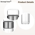 thumbnail image 3 of Tea Infuser Bottle, Double Wall Glass Travel Mug, Heat Resistant Tea Tumbler, Loose Leaf Tea Strainer Cup, Glass Water Tea Tumbler for Homes, Offices, Schools, Silver, 16.9 oz, 3 of 5