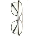 thumbnail image 2 of grinderPUNCH Multifocal Metal Frame Clear Lens Aviator Reading Glasses +3.00, Silver, 2 of 3