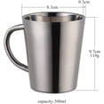thumbnail image 3 of 10oz 18/8 Stainless Steel Coffee Mugs Set of 2, Double Walled Insulated Coffee Cups with Handles, Dishwasher Safe (Silver), 3 of 17