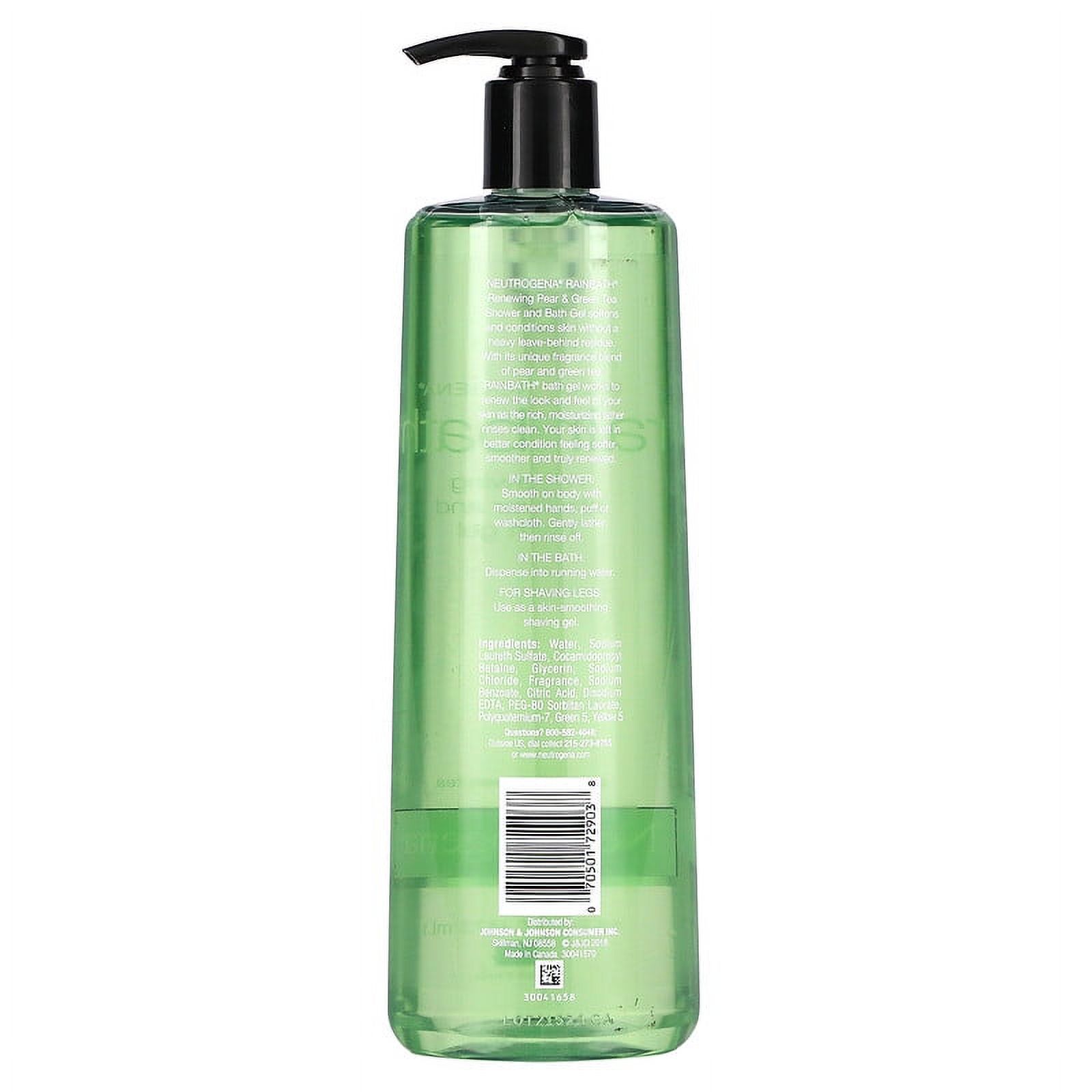 Neutrogena, Rainbath, Renewing Shower and Bath Gel, Pear & Green Tea, 16 fl oz (473 ml) Pack of 4