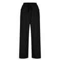 thumbnail image 4 of Barrel Sweatpants for Women Casual Baggy Elastic Waisted Pants Wide Leg Gym Trousers with Pockets New Womens Cargo Pants with Pockets Black 3XL, 4 of 9