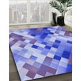 thumbnail image 2 of Ahgly Company Indoor Rectangle Patterned Jeans Blue Area Rugs, 7' x 10', 2 of 6